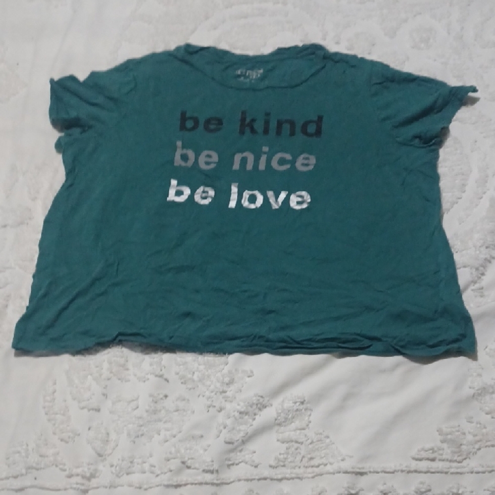 Terra & Sky Teal Top with White Logo